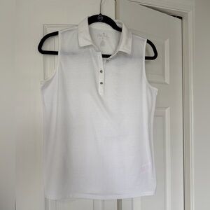 White Sleeveless Golf Shirt size M